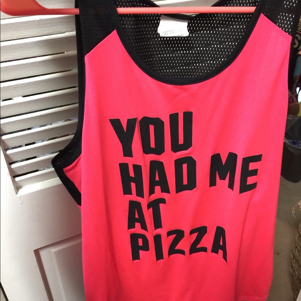 Pink & Black tank top PINK